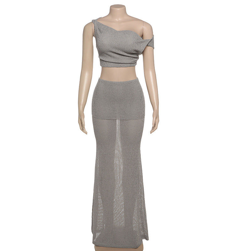 🔥 LERA™  Letni Zestaw Crop Top + Sukienka Maxi